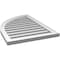Ekena Millwork Quarter Round Top Left Surface Mount PVC Gable Vent w/ 2"W x 1-1/2"P Brickmould Frame, 22"W x 32"H GVPQL22X3202SF - alternate 5